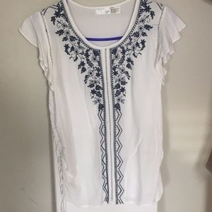 White embroidered blouse